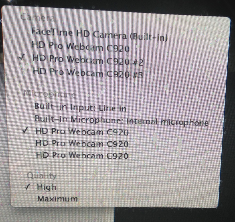 webcam listing